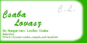csaba lovasz business card